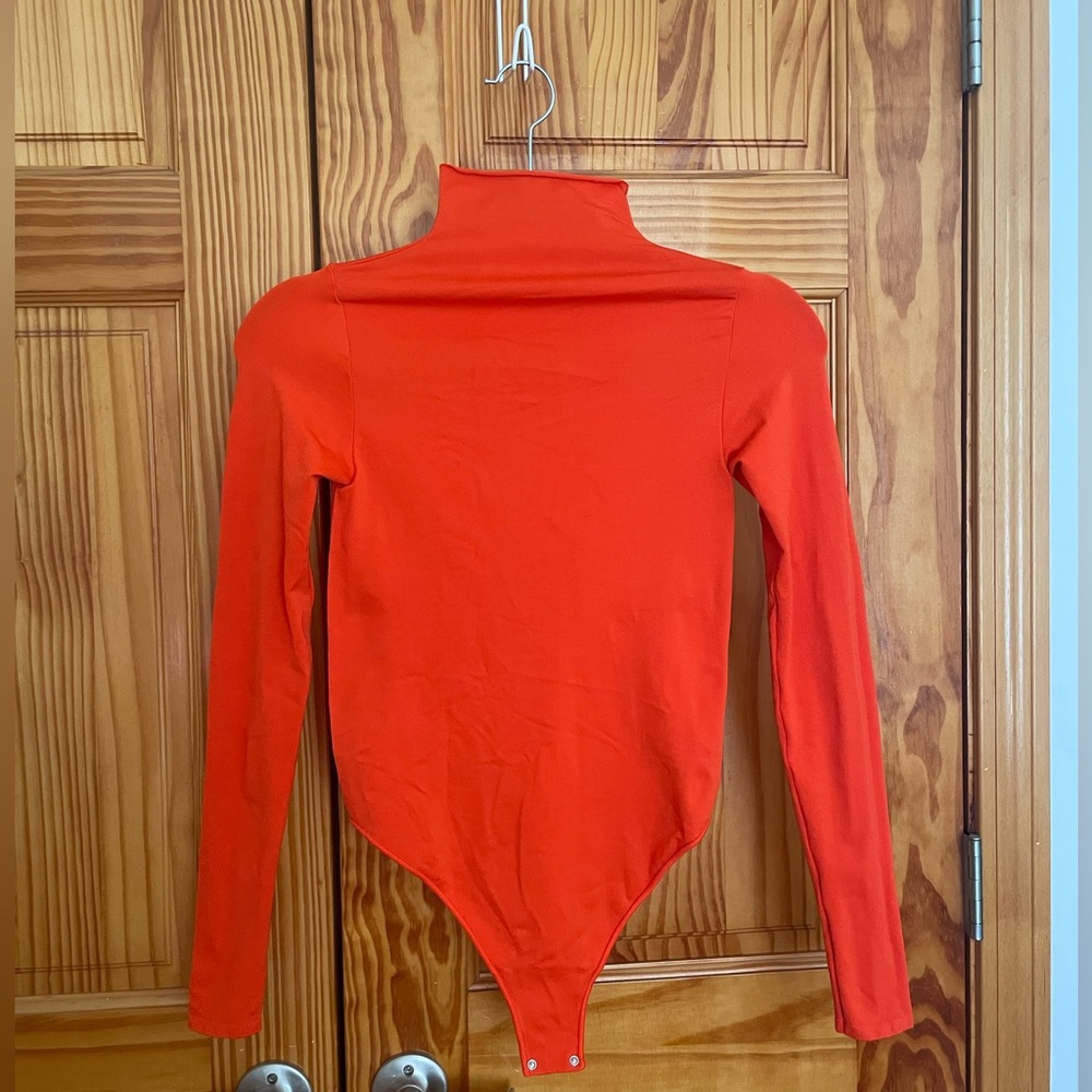 Skims Essential Mockneck Long Sleeve Bodysuit